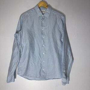 Taylor Stitch Light Blue Linen‎ Cotton Blend Shirt - Size 40